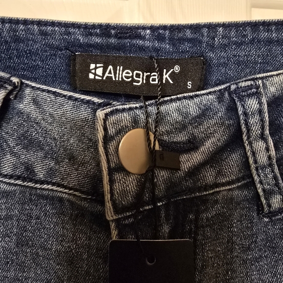 Allegra K Blue Flare Jeans - Picture 4 of 6